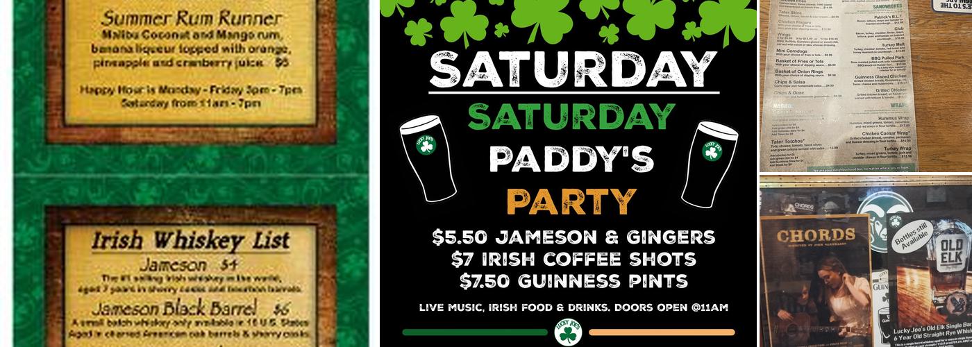 Lucky Joe's Sidewalk Saloon Menu