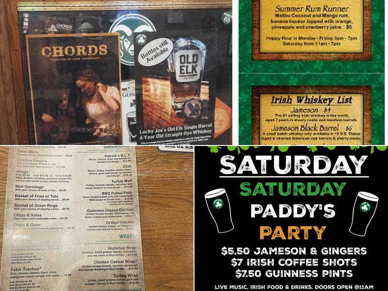 Lucky Joe's Sidewalk Saloon Menu