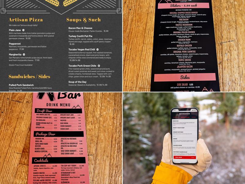 Derailer Bar Menu
