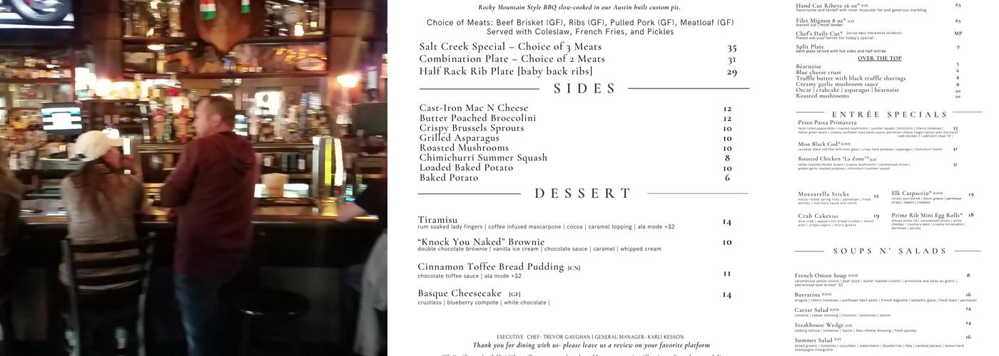 Napper Tandy's Irish Pub Menu