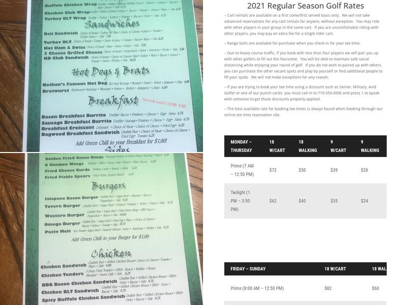 King's Deer Troon Tavern Menu