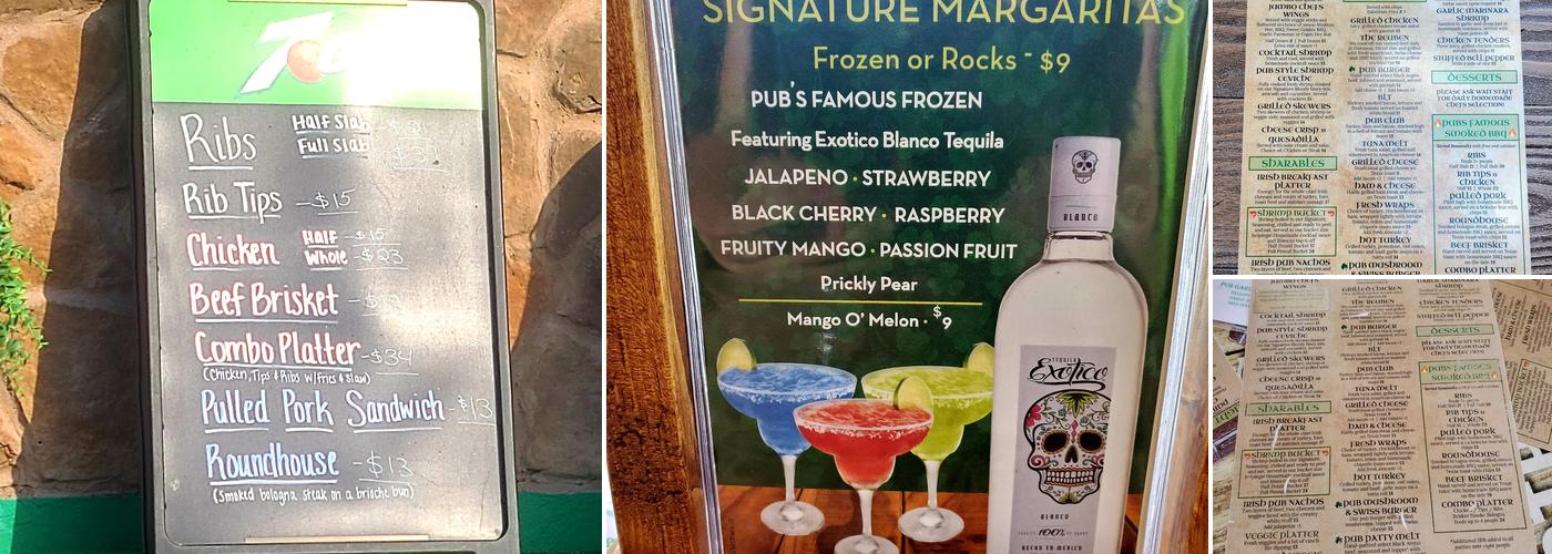 Mountain View Pub Menu