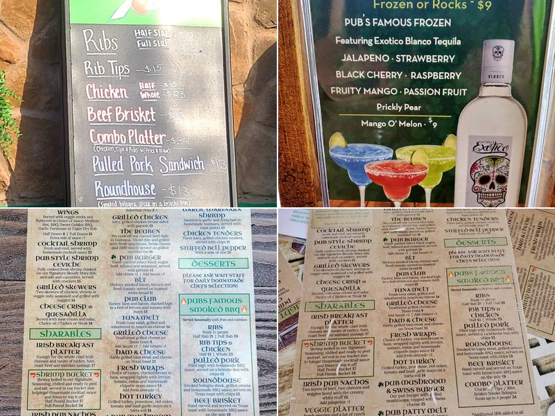 Mountain View Pub Menu