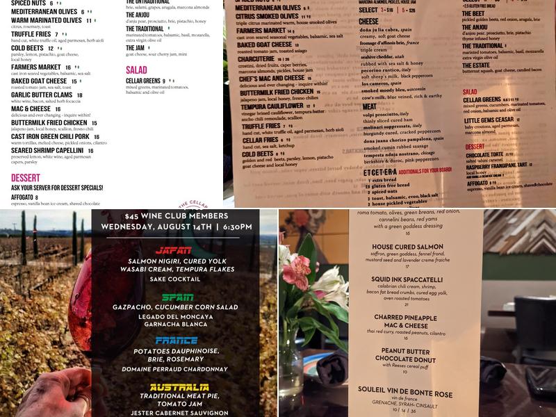 The Cellar | Wine & Tapas Menu