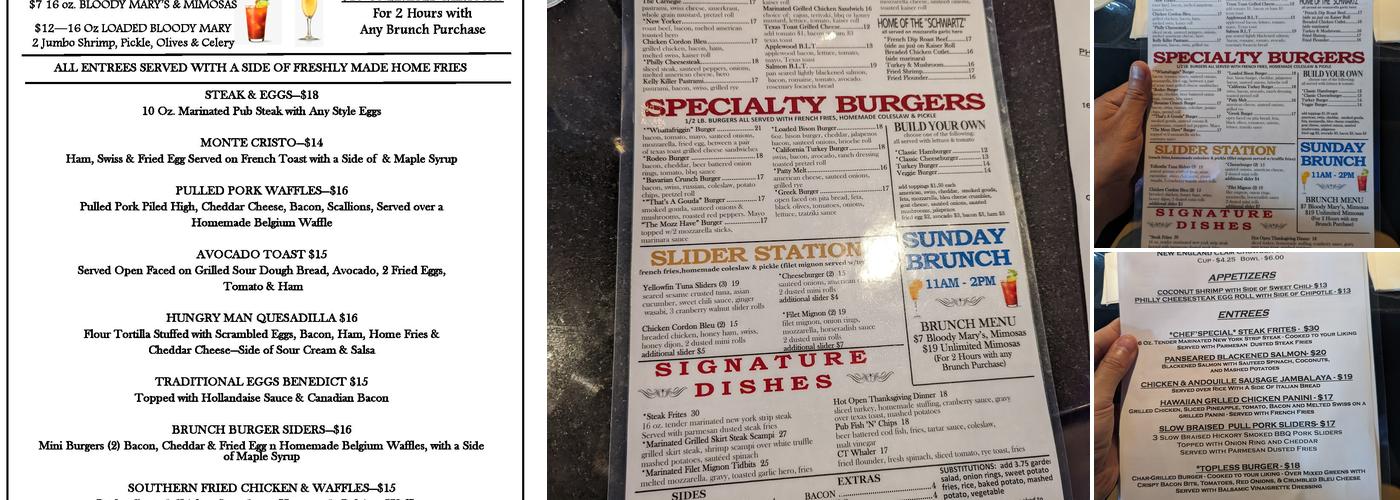 Changing Times Pub Menu