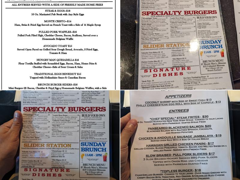 Changing Times Pub Menu
