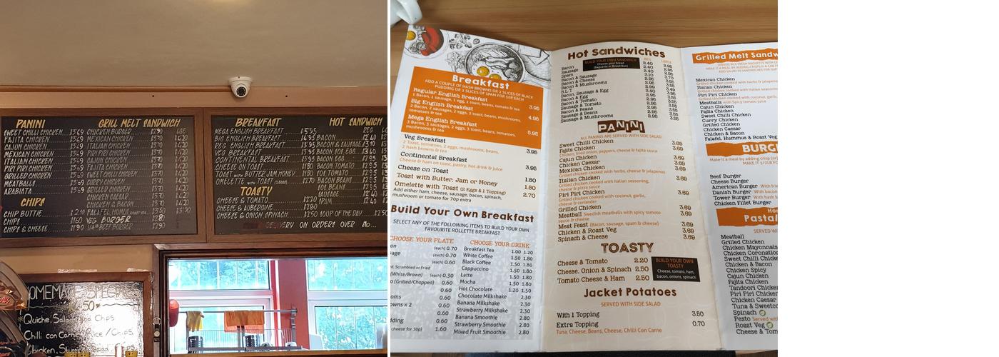 Rollette Cafe Menu