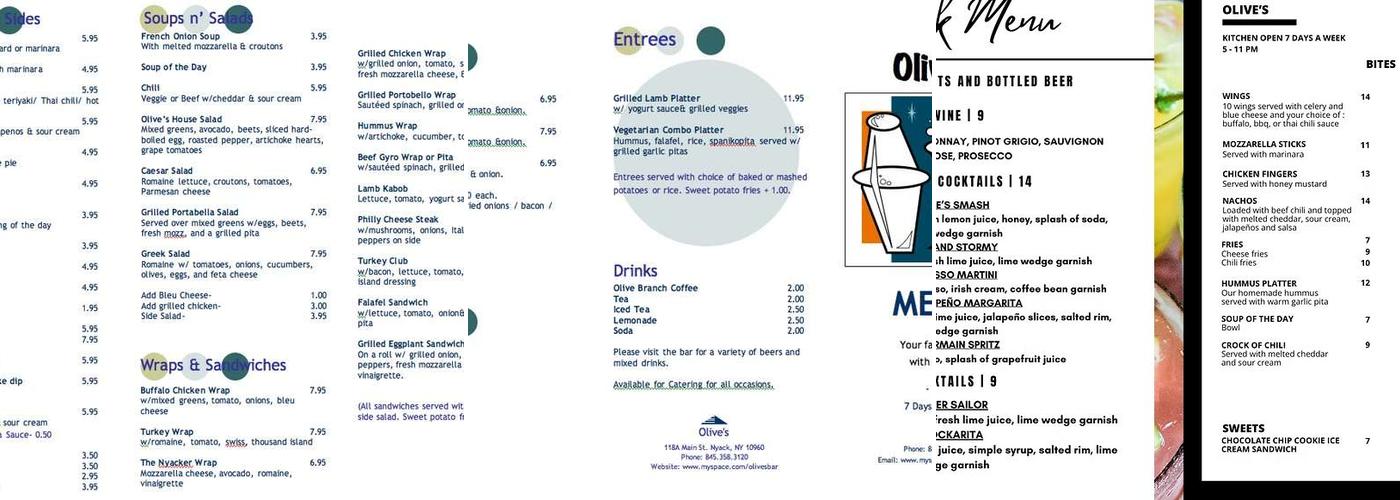 Olive's Menu