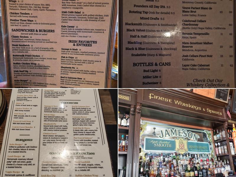 O'Sullivan's Irish Pub Menu