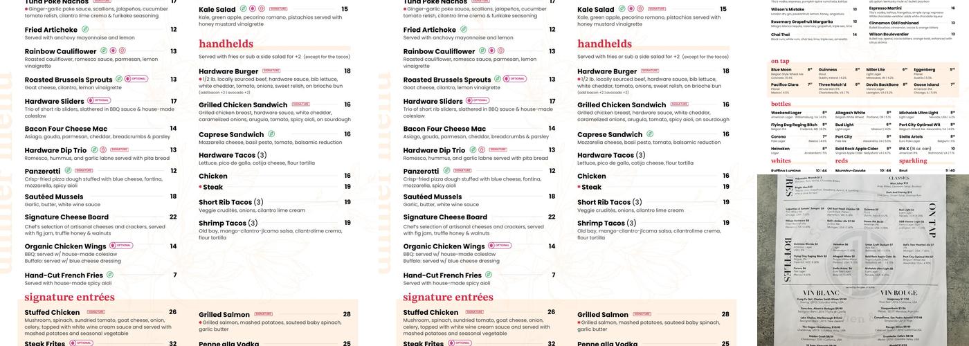 Wilson Hardware Menu