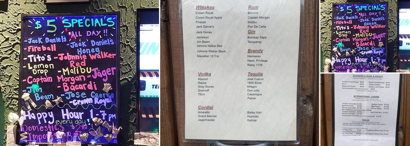 Legends Menu
