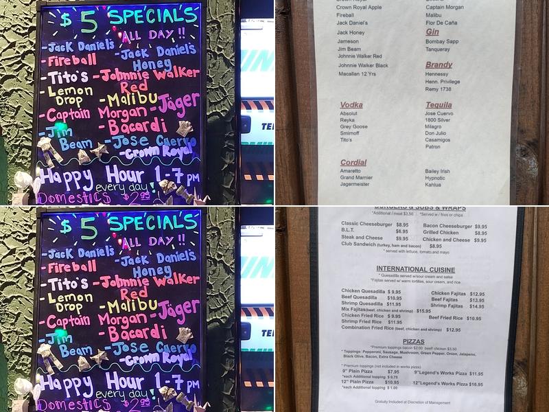 Legends Menu