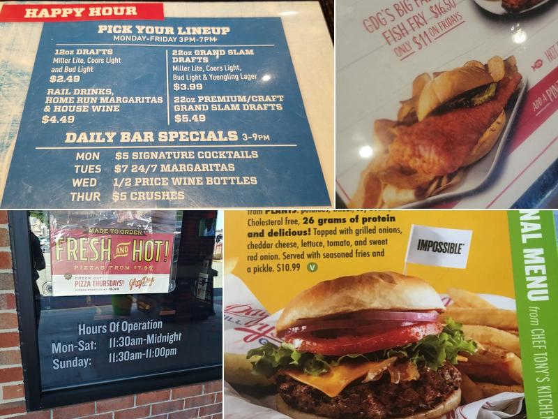 Glory Days Grill Menu