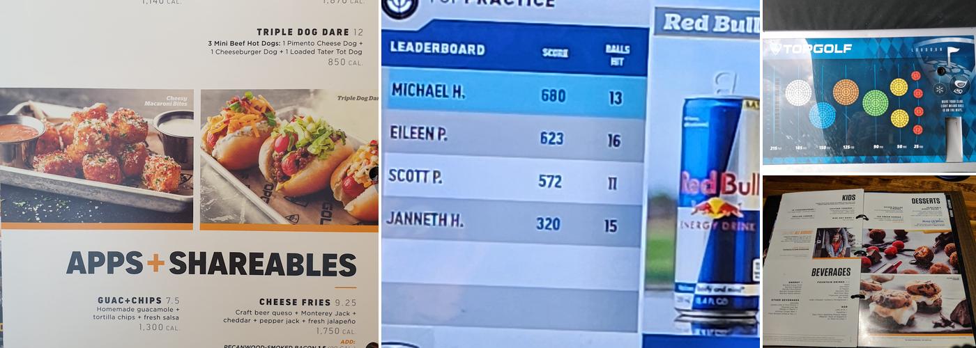 Topgolf Loudoun Menu