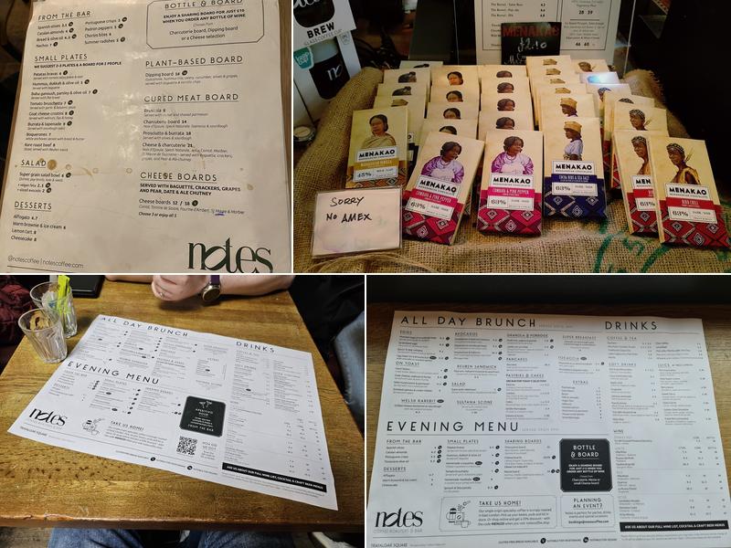 Notes Coffee Roasters & Bar | Trafalgar Square Menu