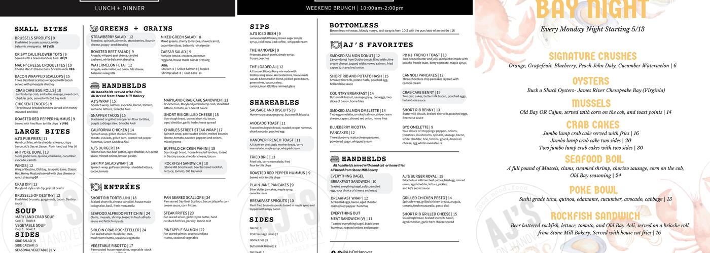 Stock Market Bar Menu