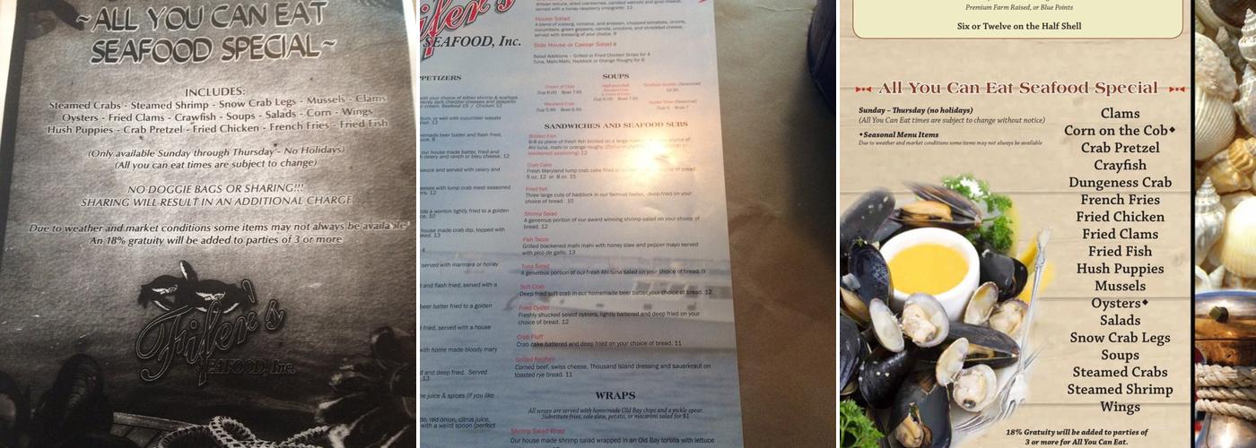 Fifer's Craft House Menu
