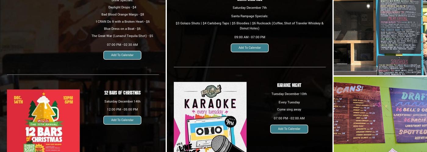 Nomad World Pub Menu