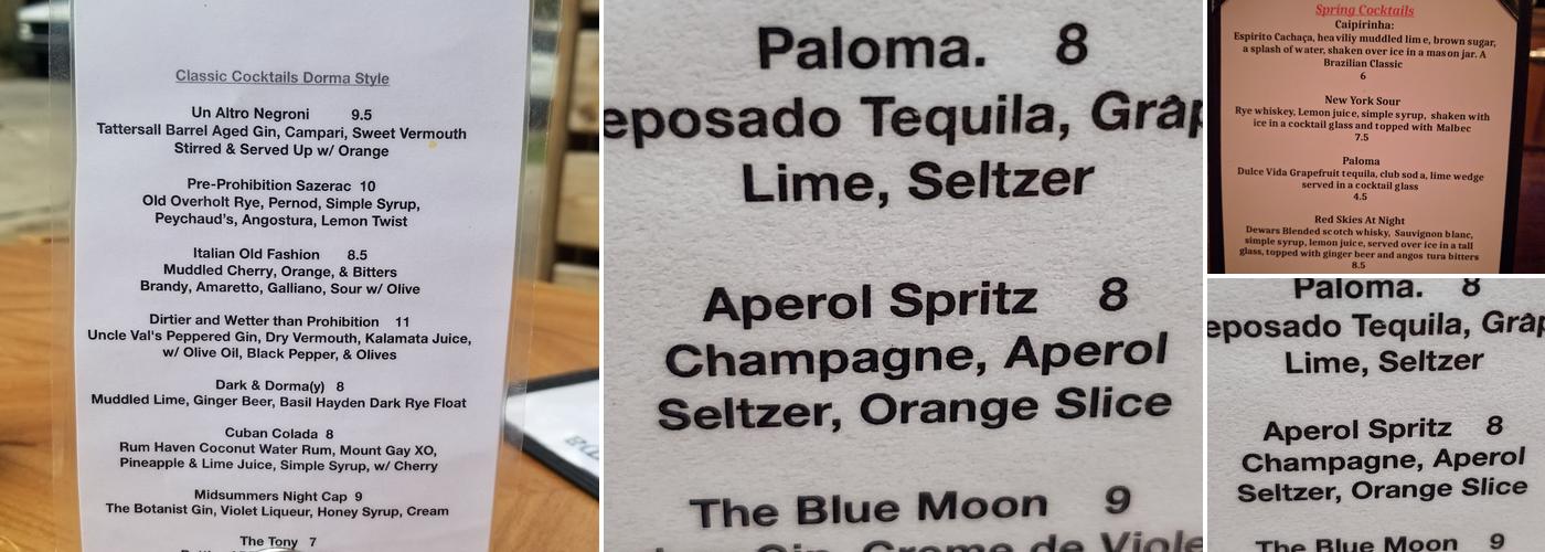Nessun Dorma Menu