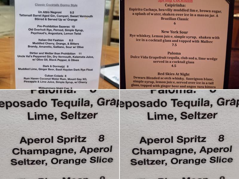 Nessun Dorma Menu