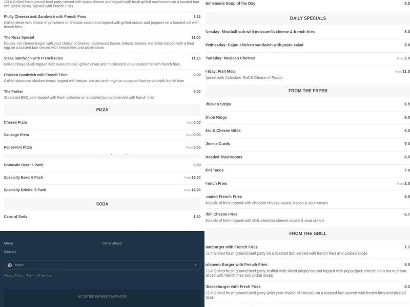E Z Axis Menu