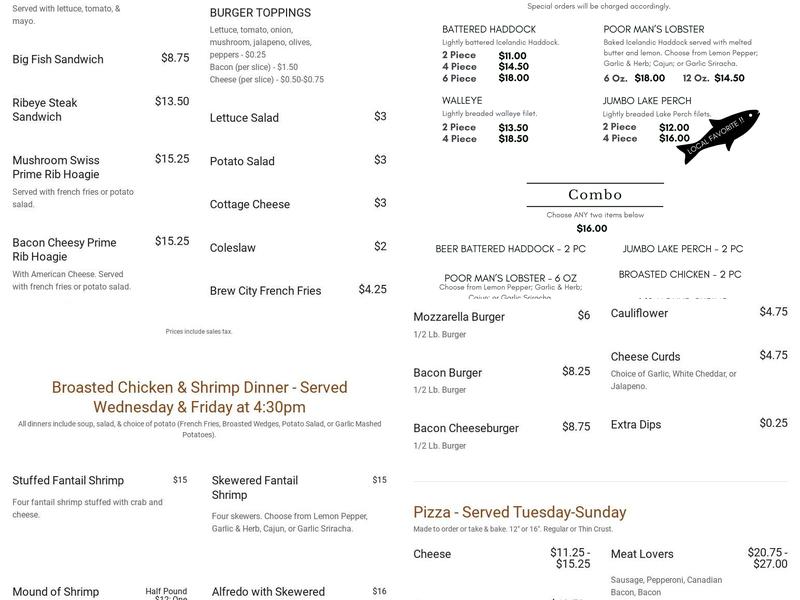 GERMANIA Longbranch Saloon Menu