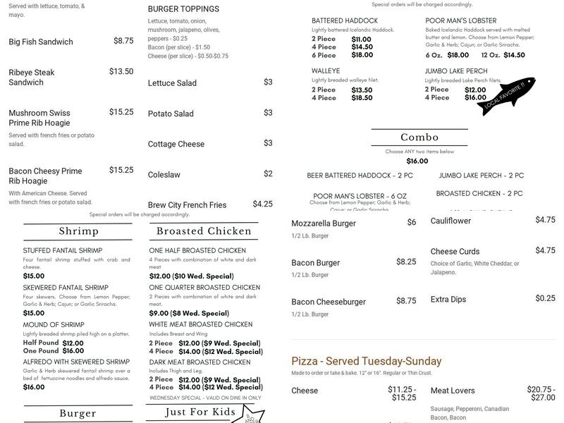 GERMANIA Longbranch Saloon Menu