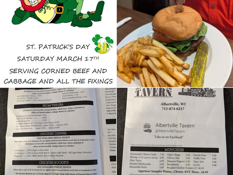 Albertville Tavern Menu