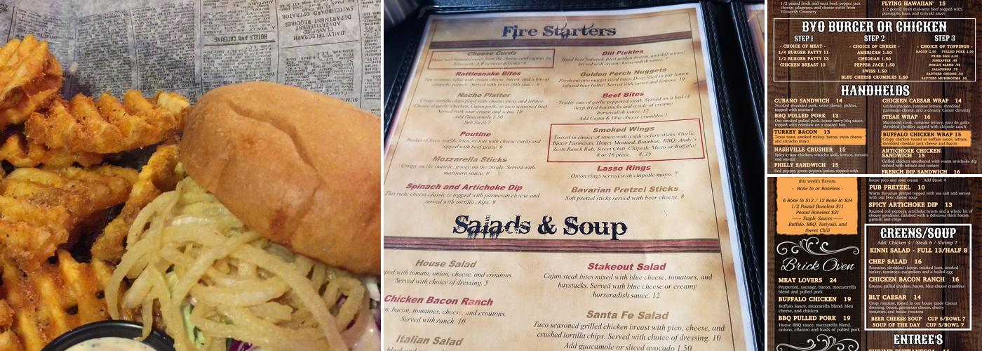 Cheap Andy's Saloon Menu