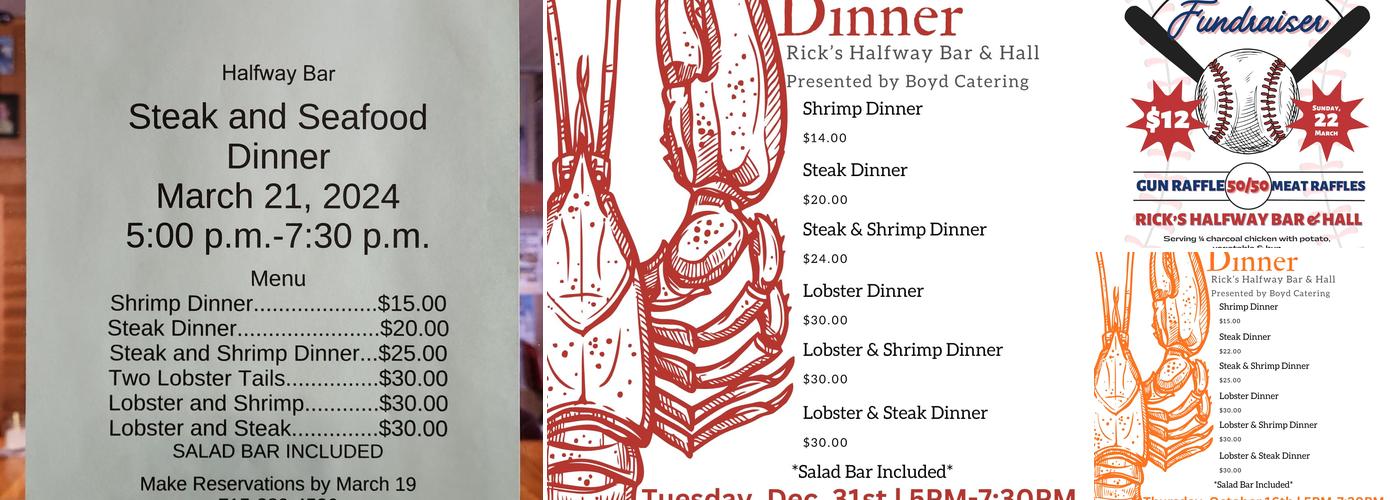 Half-Way Bar Menu