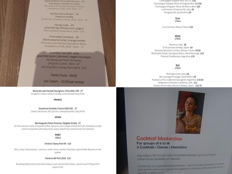 Chapter Edgbaston Menu