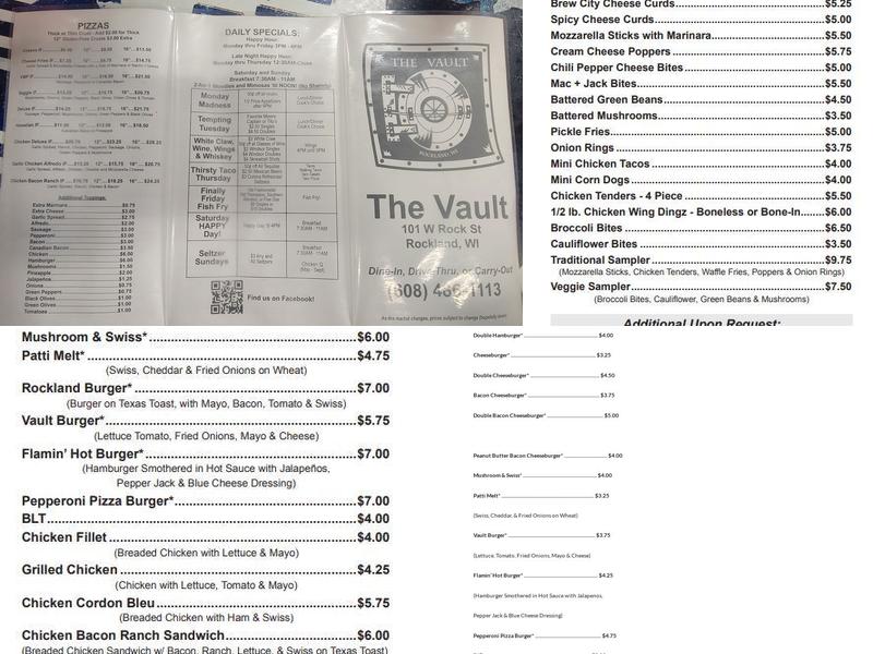 The Vault Menu