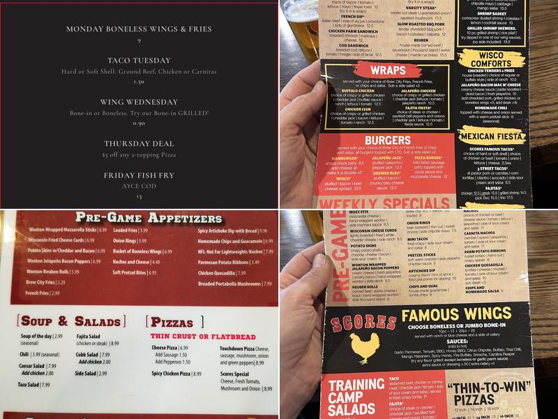Scores Menu