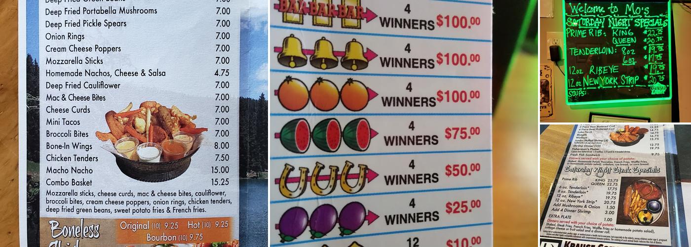 Mo's Bar Menu