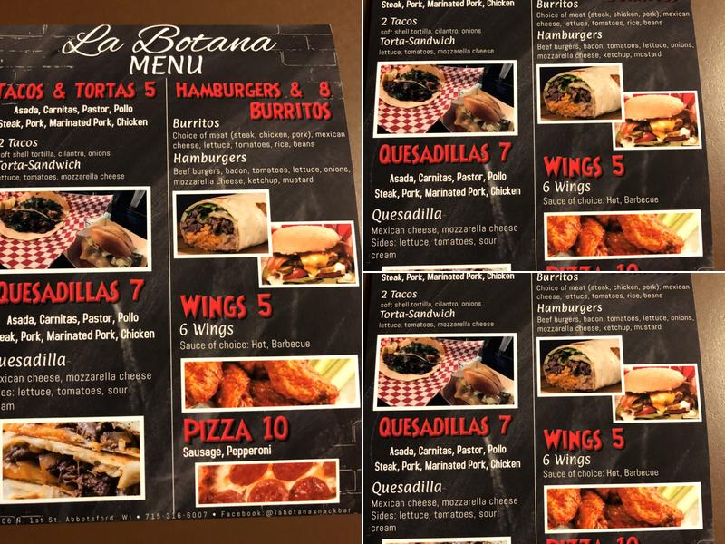 La Botana Menu