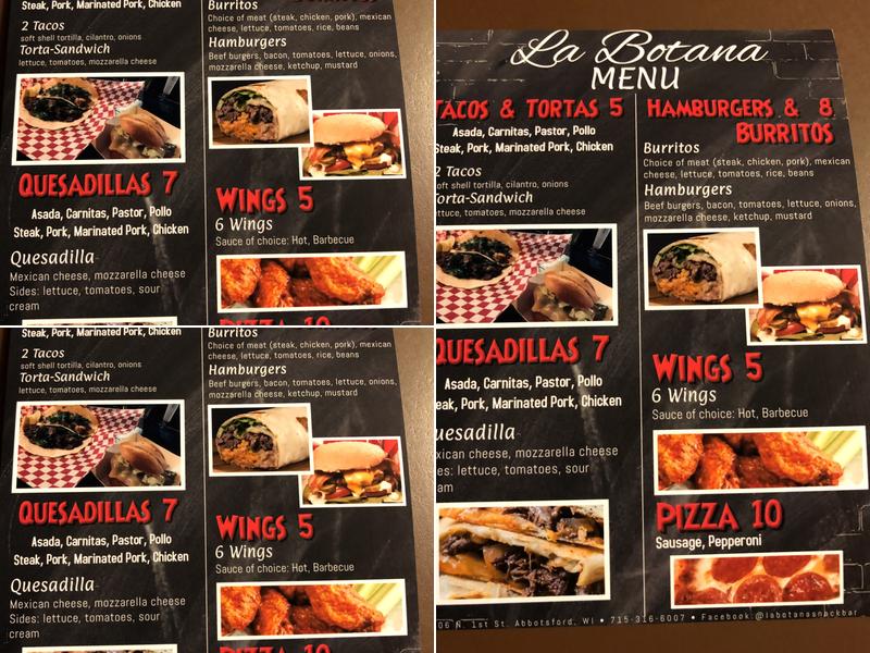 La Botana Menu