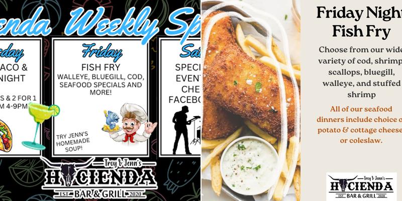 Troy and Jenn's Hacienda Menu