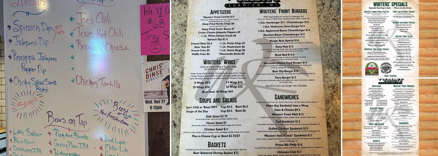 Wouters Front Menu