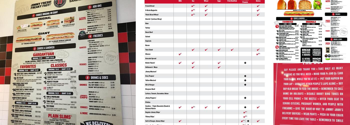Jimmy John's Menu