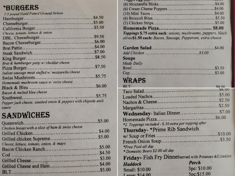 Korner Kitchen Menu