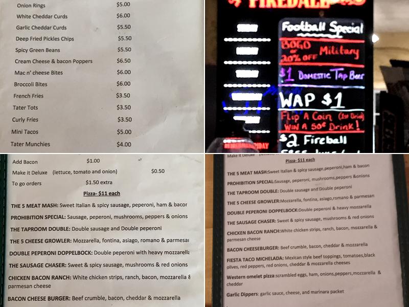 Heinie's Tavern Menu