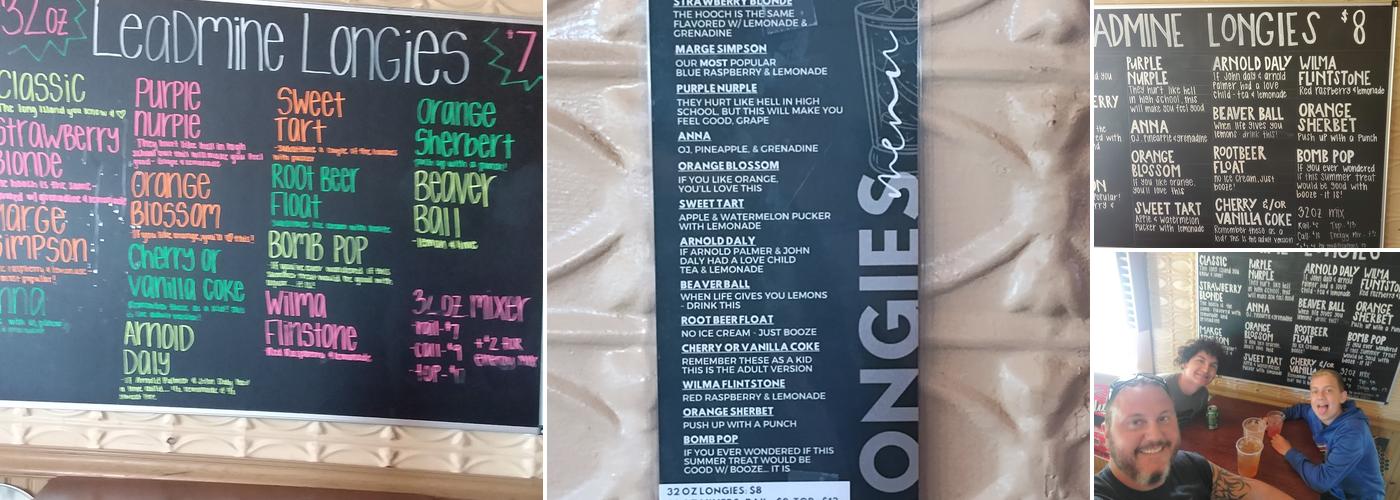 Leadmine Tavern Menu