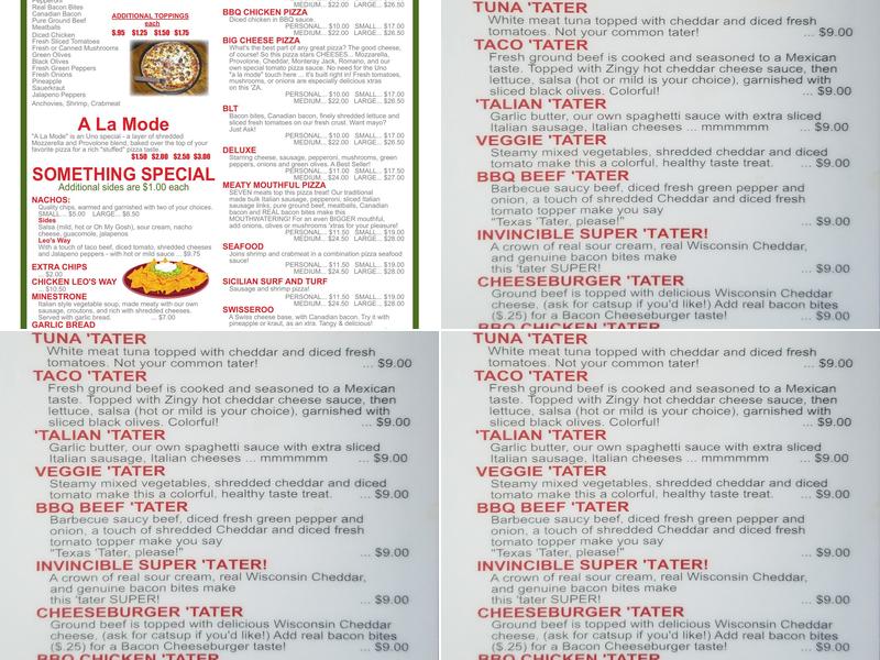 The Annex Menu
