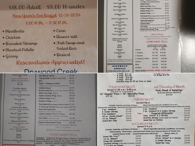 Crescent Tavern Menu