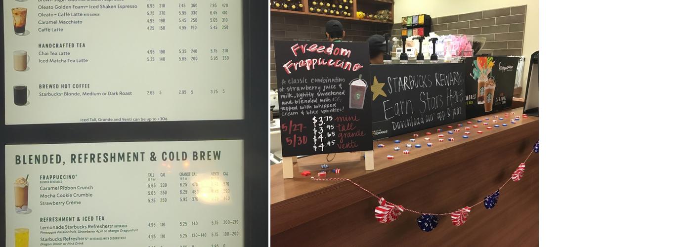 Starbucks Menu