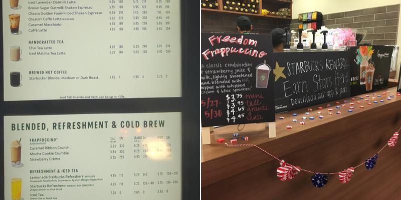 Starbucks Menu