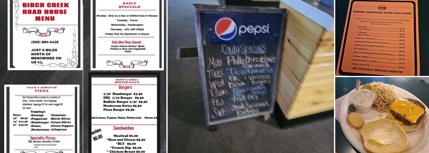Birch Creek Roadhouse Menu