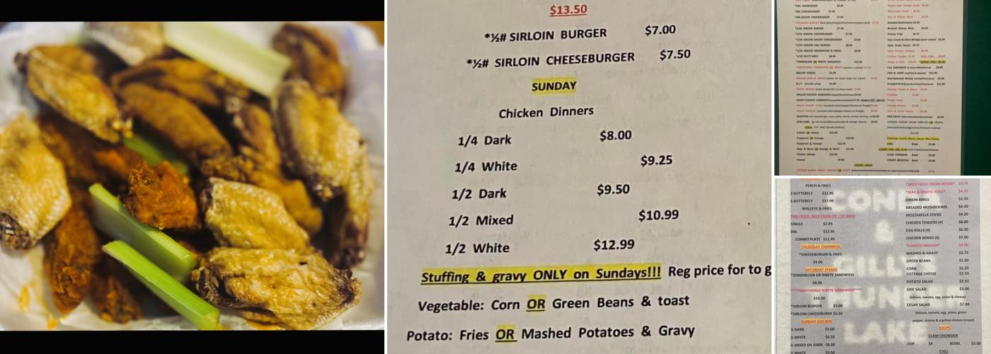 Thunder Lake Bar & Grill Menu