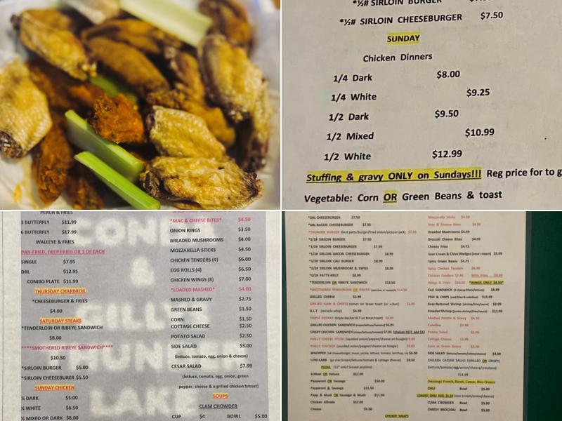 Thunder Lake Bar & Grill Menu