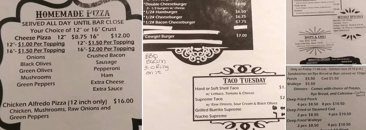 Ray's Pub & Grub - Boneyard Saloon Menu